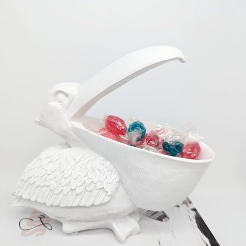 White Pelican Bowl Sculpture