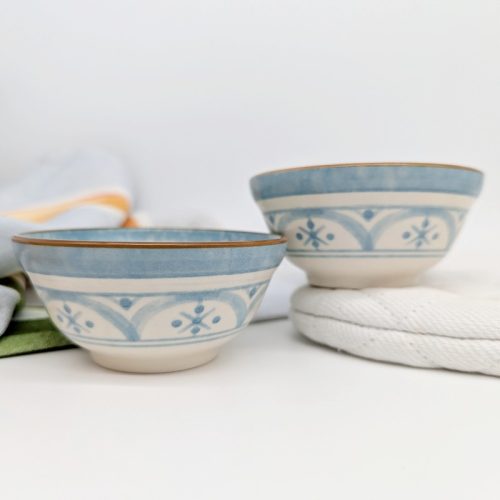 Blue Floral Small Ceramic Bowl