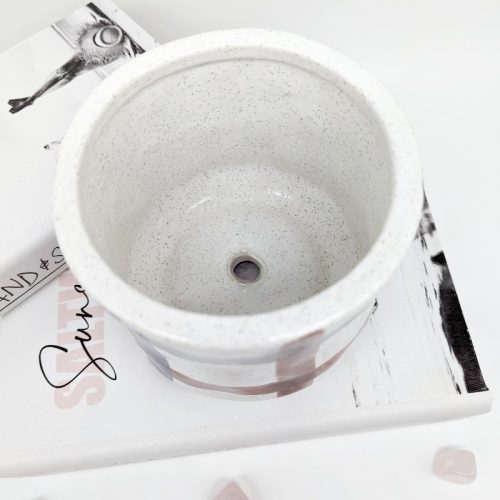 Check Lines Ceramic Planter Pot