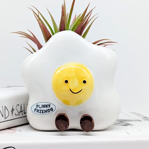 Egg Toast Ceramic Planter Pot