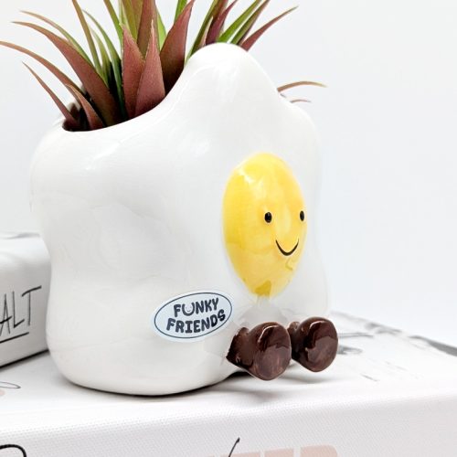 Egg Toast Ceramic Planter Pot