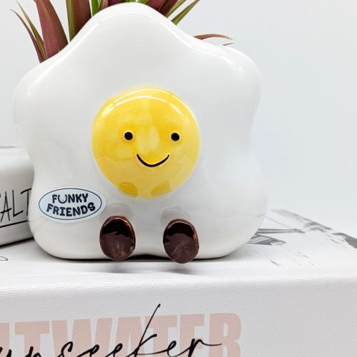 Egg Toast Ceramic Planter Pot