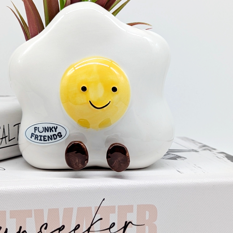 Egg Toast Ceramic Planter Pot_o Egg Toast Ceramic Planter Pot