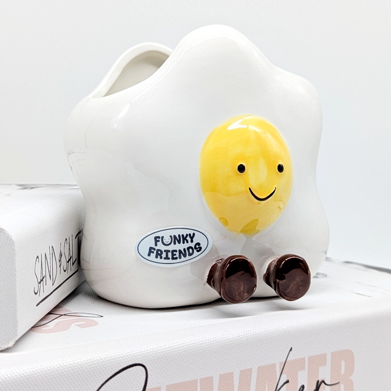 Egg Toast Ceramic Planter Pot_q