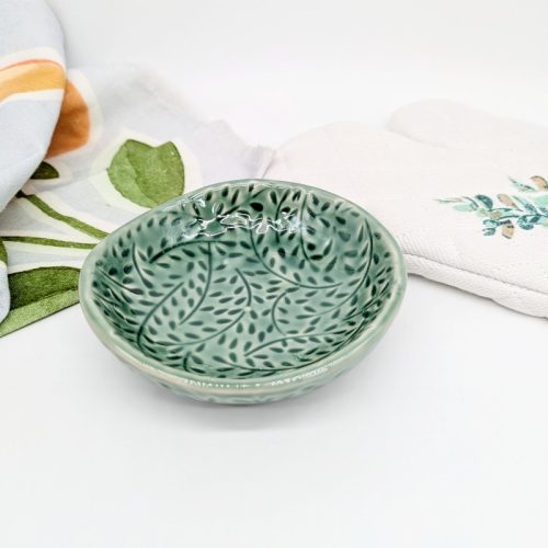 Leafy Green Small Ceramic Bowl