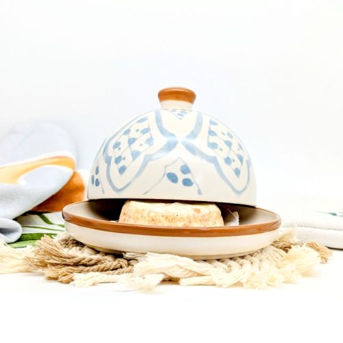 Marrakech Blue Ceramic Cheese Dome