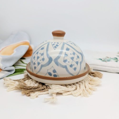 Marrakech Blue Ceramic Cheese Dome