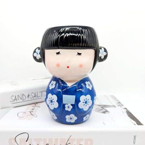 Japanese Doll Style Ceramic Planter Pot Vase