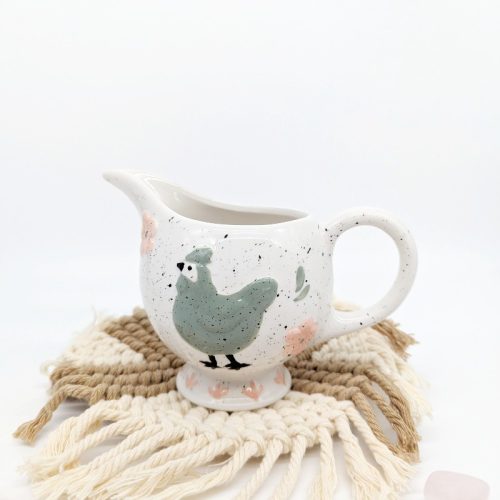 Sage Rooster Milk Creamer Jug