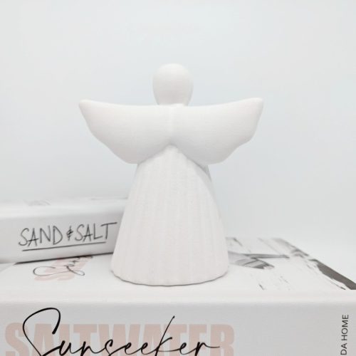 Small White Ceramic Angel Statue