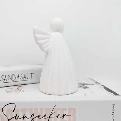 Small White Ceramic Angel Statue