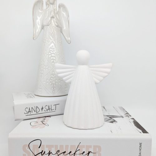 Small White Ceramic Angel Statue