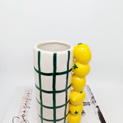 Stacked Lemon Ceramic Vase