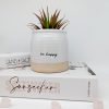 Be Happy Quote Planter Pot