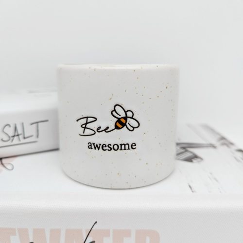 Bee Awesome Quote Planter Pot