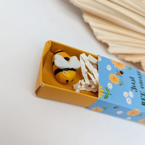 Ceramic Bee Matchbox Keepsake Ornament