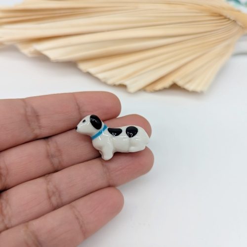 Ceramic Dog Matchbox Keepsake Ornament