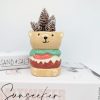 Hamburger Cat Planter Pot