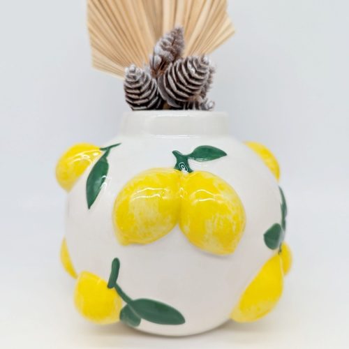 Lemon Bunch Ceramic Vase