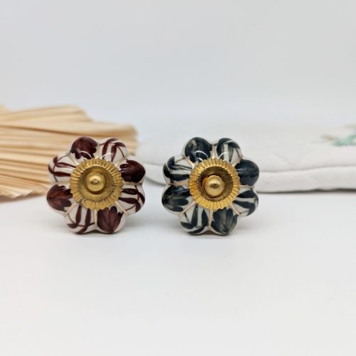 Maroon Green Flower Bottle Stopper