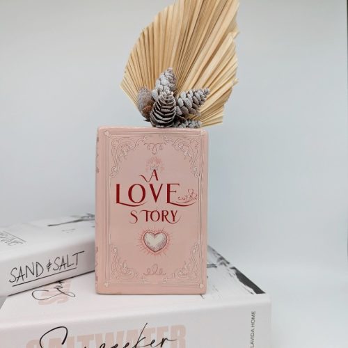 Pink Love Story Book Ceramic Vase