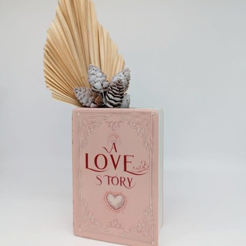 Pink Love Story Book Ceramic Vase