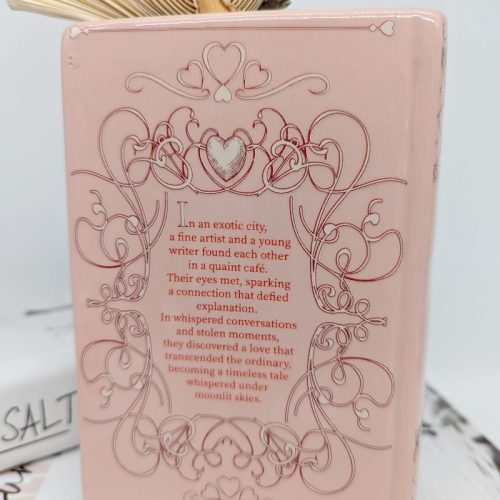 Pink Love Story Book Ceramic Vase