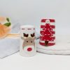 Red Christmas Tree Elk Salt Pepper Shaker Set