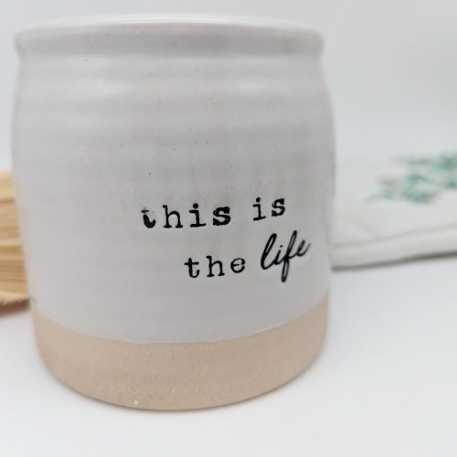 This is Life Quote Planter Pot