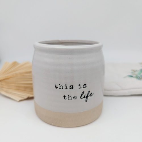 This is Life Quote Planter Pot