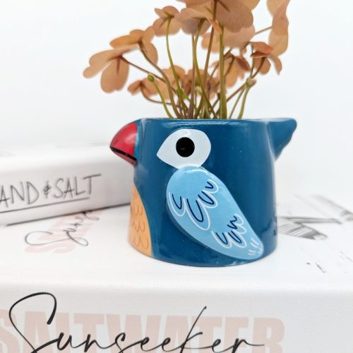 Blue Bird Ceramic Planter Pot