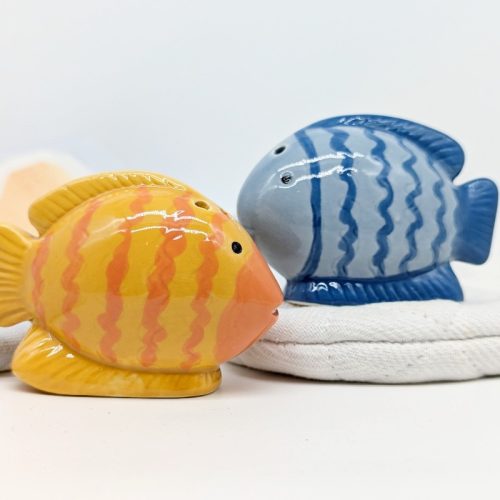 Ceramic Fish Salt Pepper Shaker Set