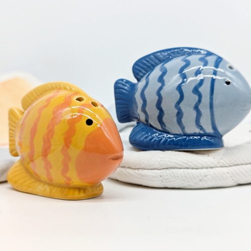 Ceramic Fish Salt Pepper Shaker Set