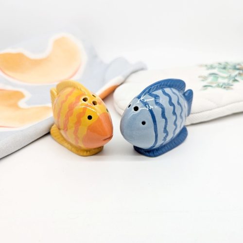 Ceramic Fish Salt Pepper Shaker Set