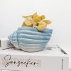 Coastal Blue Sea Shell Planter Pot