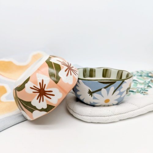 Floral Ceramic Dish Bowl