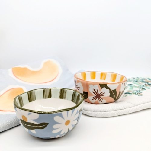 Floral Ceramic Dish Bowl