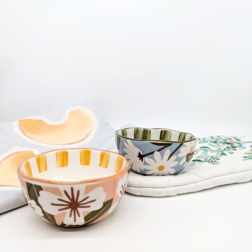 Floral Ceramic Dish Bowl