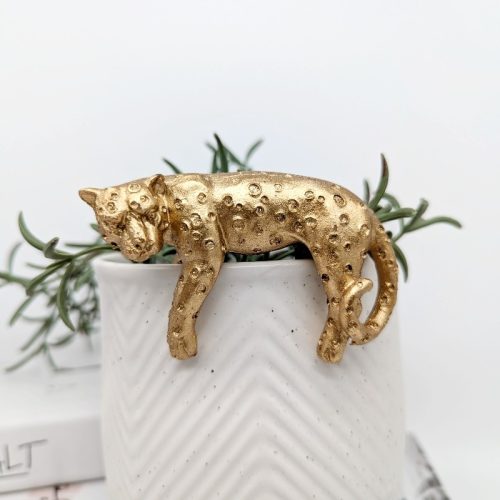 Golden Leopard Pot Hanger Sitter