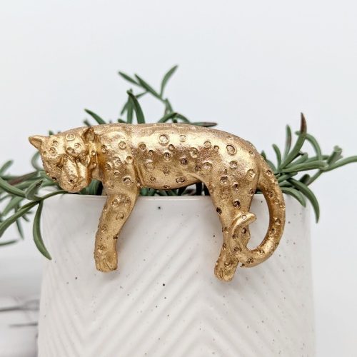 Golden Leopard Pot Hanger Sitter