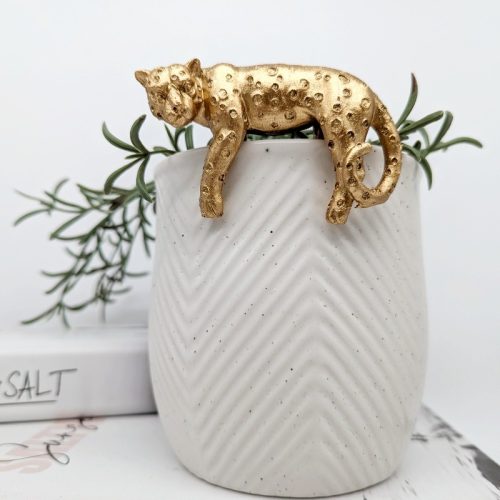 Golden Leopard Pot Hanger Sitter