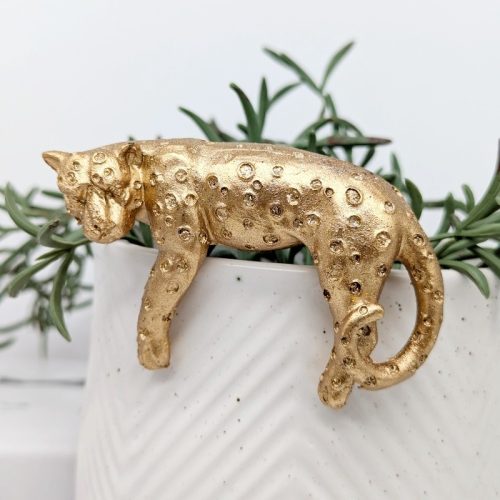 Golden Leopard Pot Hanger Sitter