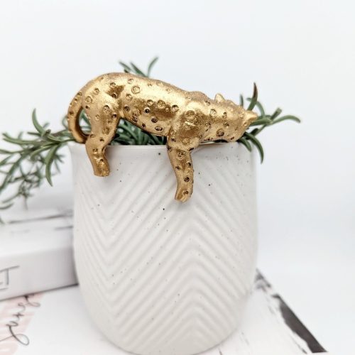 Golden Leopard Pot Hanger Sitter