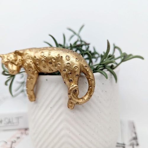 Golden Leopard Pot Hanger Sitter