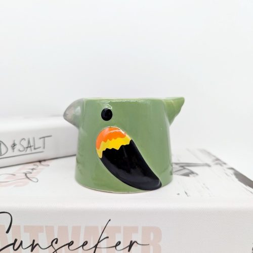 Green Bird Ceramic Planter Pot