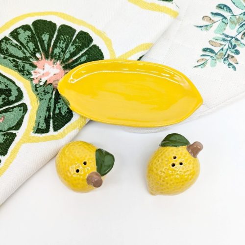 Yellow Lemon Salt Pepper Shaker Set