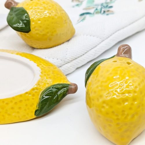 Yellow Lemon Salt Pepper Shaker Set