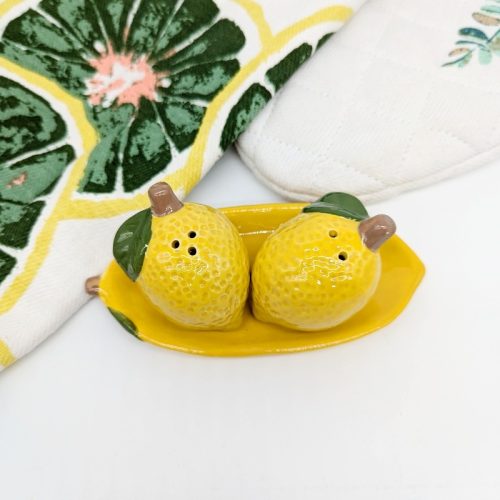 Yellow Lemon Salt Pepper Shaker Set