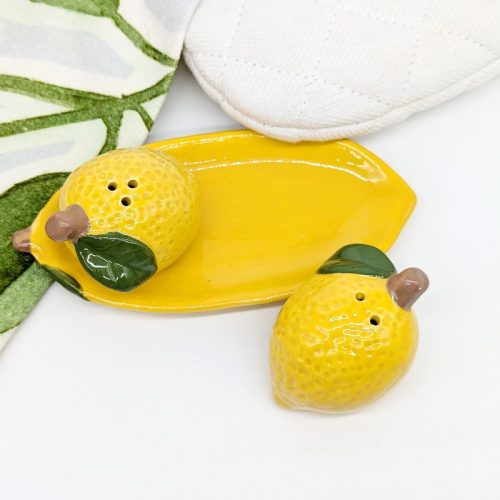 Yellow Lemon Salt Pepper Shaker Set