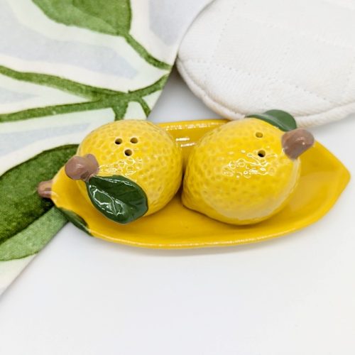 Yellow Lemon Salt Pepper Shaker Set